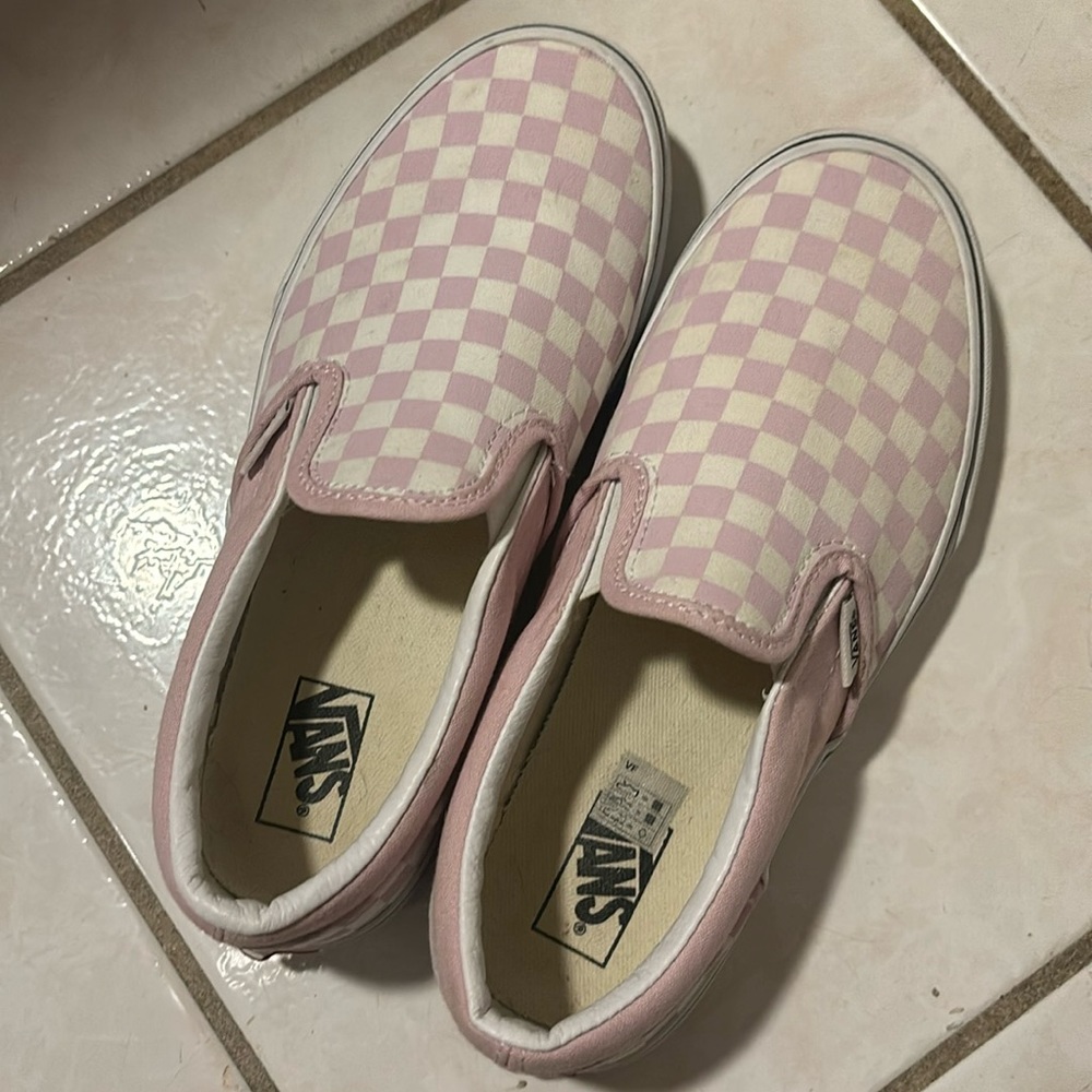 Purple checkered vans